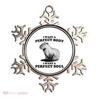 Capybara I Want A Perfect Body I Wan A Perfect Soul Ornament thumb 0