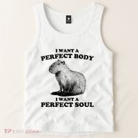 Capybara I Want A Perfect Body I Wan A Perfect Soul Tank Top thumb 2