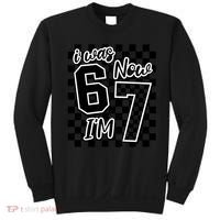 Checkered I Was 6 Now I'm 7 Birthday Seven Years Old Sweatshirt thumb 0