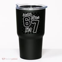 Checkered I Was 6 Now I'm 7 Birthday Seven Years Old Tumbler thumb 0