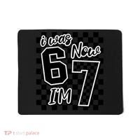Checkered I Was 6 Now I'm 7 Birthday Seven Years Old Mousepad thumb 0