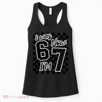 Checkered I Was 6 Now I'm 7 Birthday Seven Years Old Women's Tank Top thumb 0