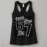Checkered I Was 6 Now I'm 7 Birthday Seven Years Old Women's Tank Top thumb 3