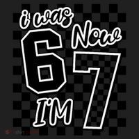 Checkered I Was 6 Now I'm 7 Birthday Seven Years Old Hat thumb 2