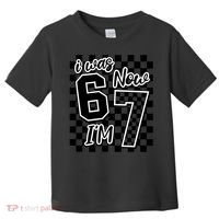 Checkered I Was 6 Now I'm 7 Birthday Seven Years Old Toddler T-Shirt thumb 0