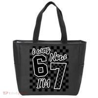 Checkered I Was 6 Now I'm 7 Birthday Seven Years Old Tote Bag thumb 0