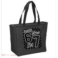 Checkered I Was 6 Now I'm 7 Birthday Seven Years Old Tote Bag thumb 2