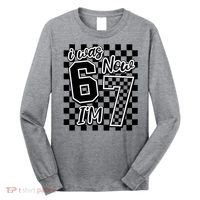 Checkered I Was 6 Now I'm 7 Birthday Seven Years Old Long Sleeve Shirt thumb 0