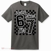 Checkered I Was 6 Now I'm 7 Birthday Seven Years Old T-Shirt thumb 0