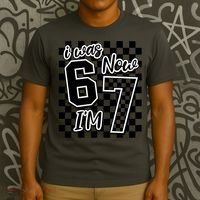 Checkered I Was 6 Now I'm 7 Birthday Seven Years Old T-Shirt thumb 3
