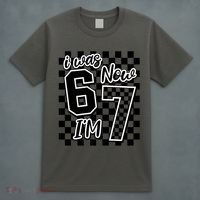 Checkered I Was 6 Now I'm 7 Birthday Seven Years Old T-Shirt thumb 4