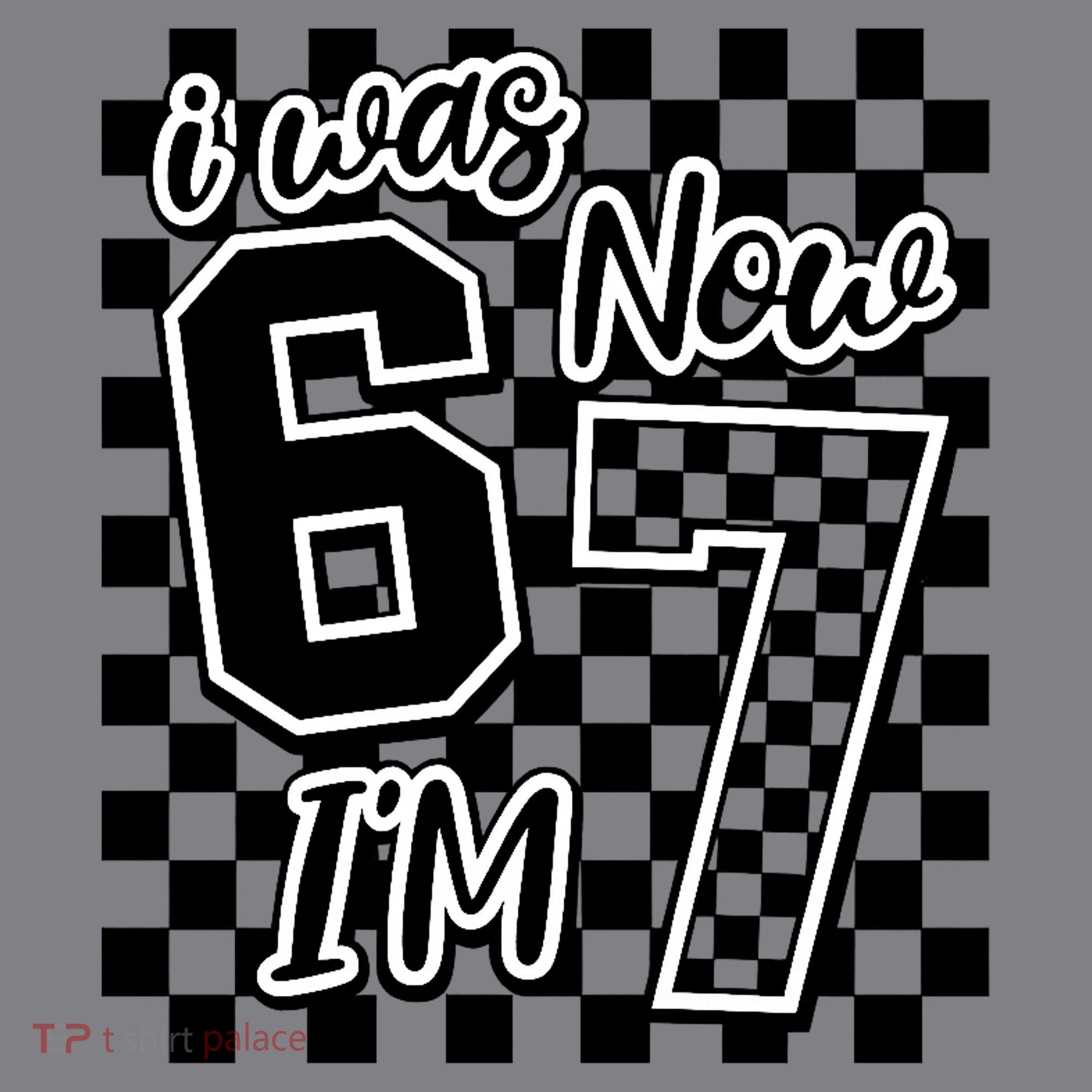 Checkered I Was 6 Now I'm 7 Birthday Seven Years Old Women's Hoodie
