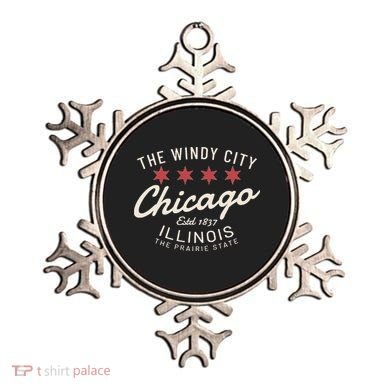 Chicago Illinois Windy City Estd 1837 Prairie State Souvenir Ornament
