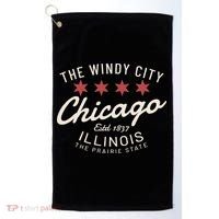 Chicago Illinois Windy City Estd 1837 Prairie State Souvenir Golf Towel thumb 0