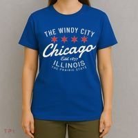 Chicago Illinois Windy City Estd 1837 Prairie State Souvenir T-Shirt thumb 4