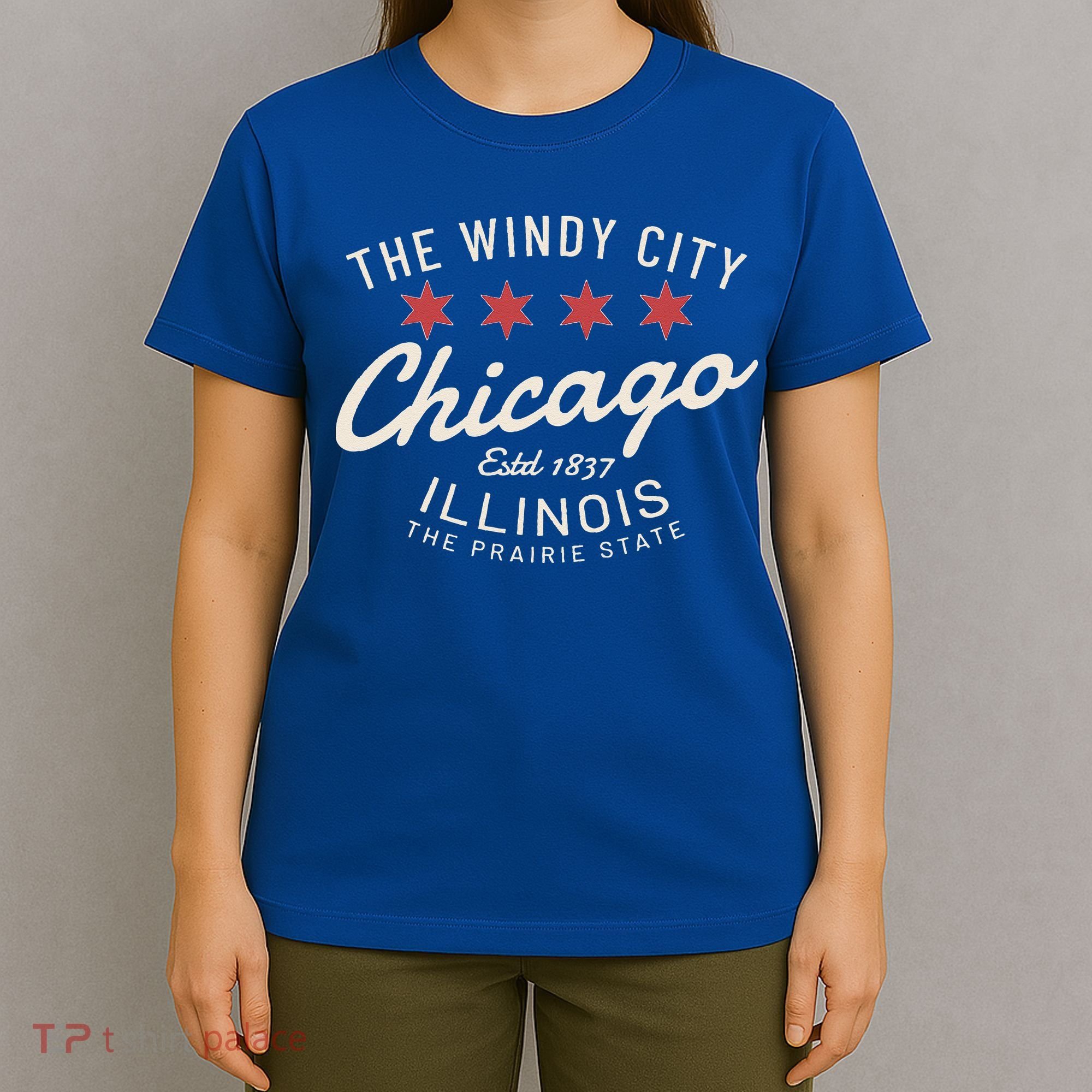 Chicago Illinois Windy City Estd 1837 Prairie State Souvenir T-Shirt