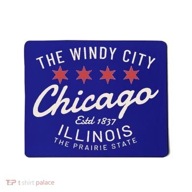 Chicago Illinois Windy City Estd 1837 Prairie State Souvenir Mousepad
