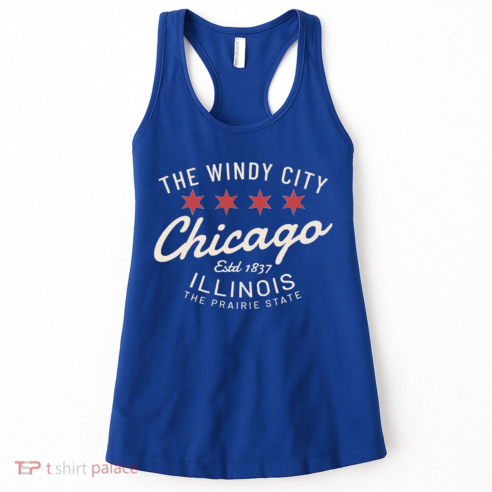 Chicago Illinois Windy City Estd 1837 Prairie State Souvenir Women's Tank Top