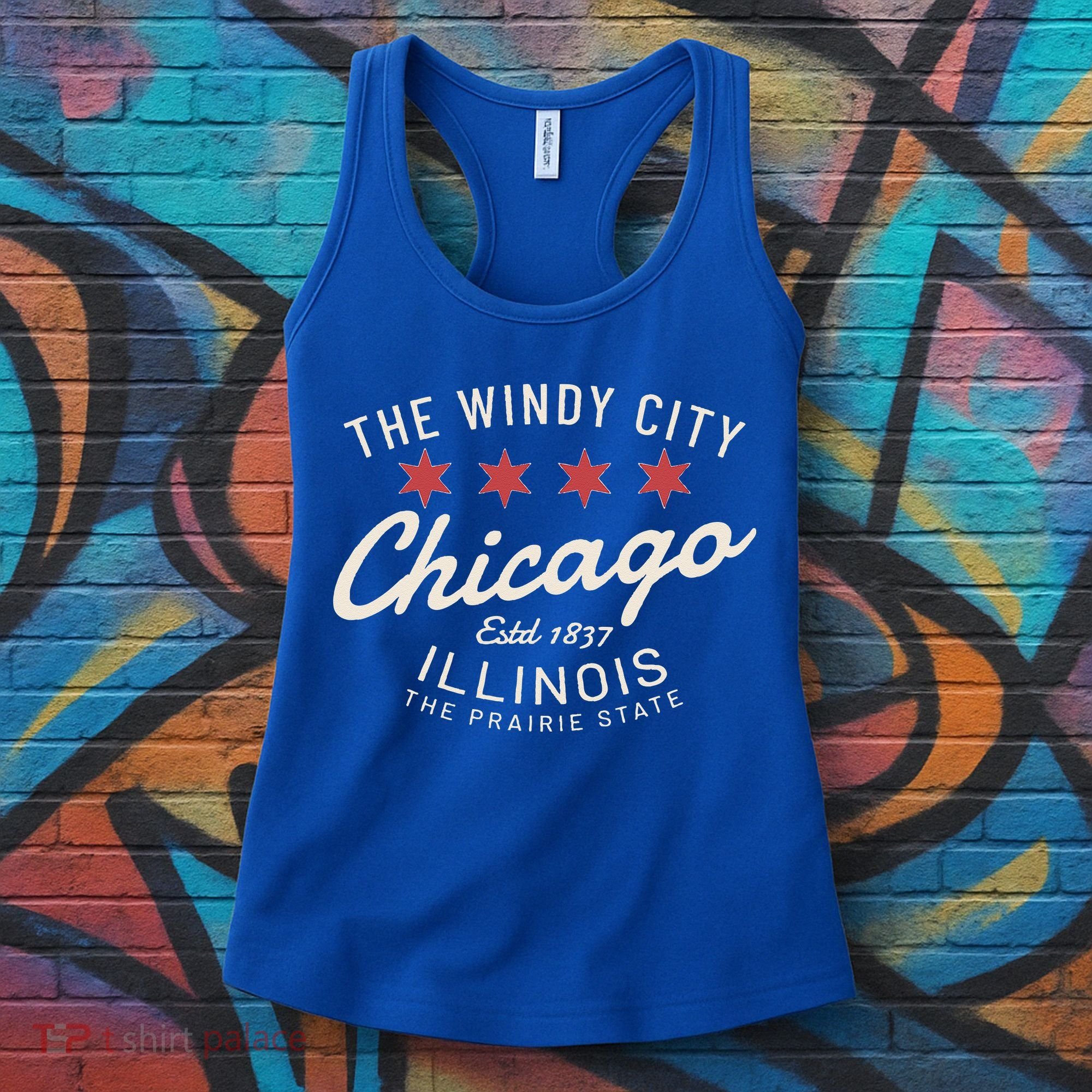 Chicago Illinois Windy City Estd 1837 Prairie State Souvenir Women's Tank Top