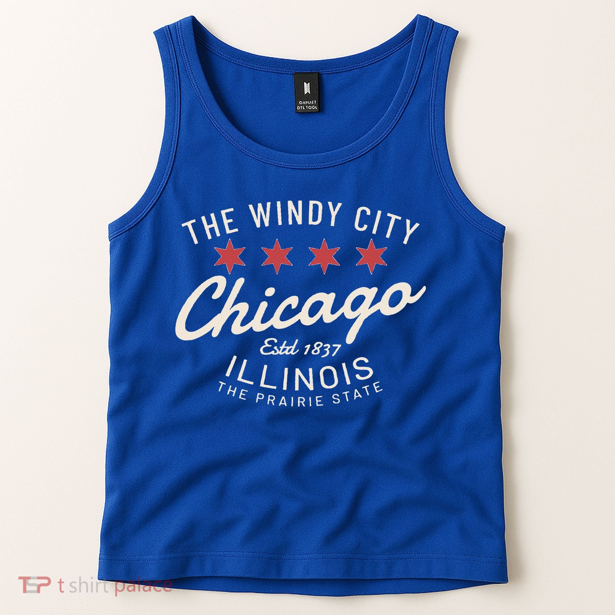 Chicago Illinois Windy City Estd 1837 Prairie State Souvenir Tank Top