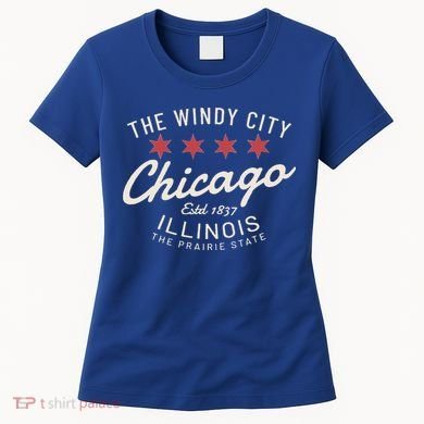 Chicago Illinois Windy City Estd 1837 Prairie State Souvenir Women's T-Shirt