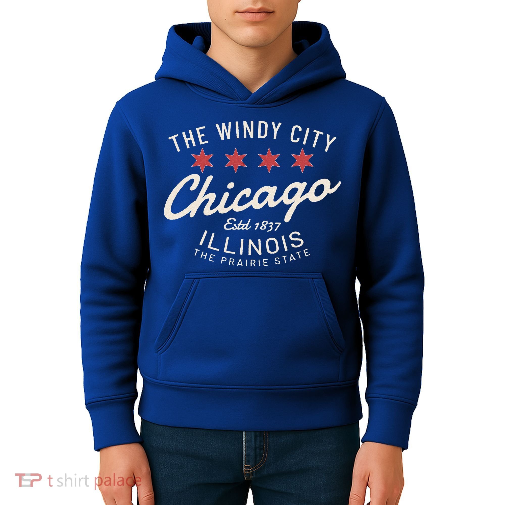 Chicago Illinois Windy City Estd 1837 Prairie State Souvenir Kids Hoodie