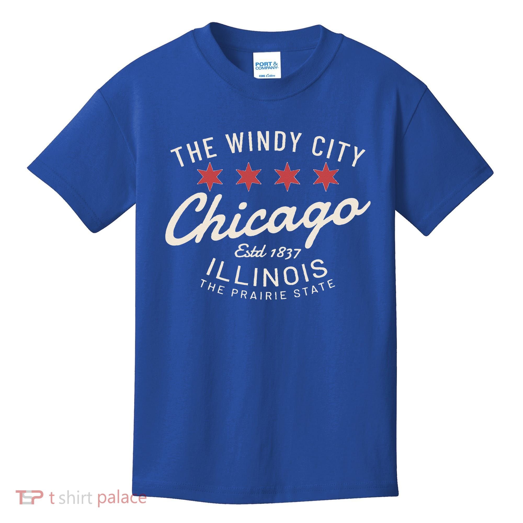 Chicago Illinois Windy City Estd 1837 Prairie State Souvenir Kids T-Shirt
