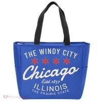 Chicago Illinois Windy City Estd 1837 Prairie State Souvenir Tote Bag thumb 0