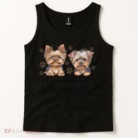 Cute I Was Normal Two Yorkie Ago Yorkie Mom Dad Mothers Day Tank Top thumb 2