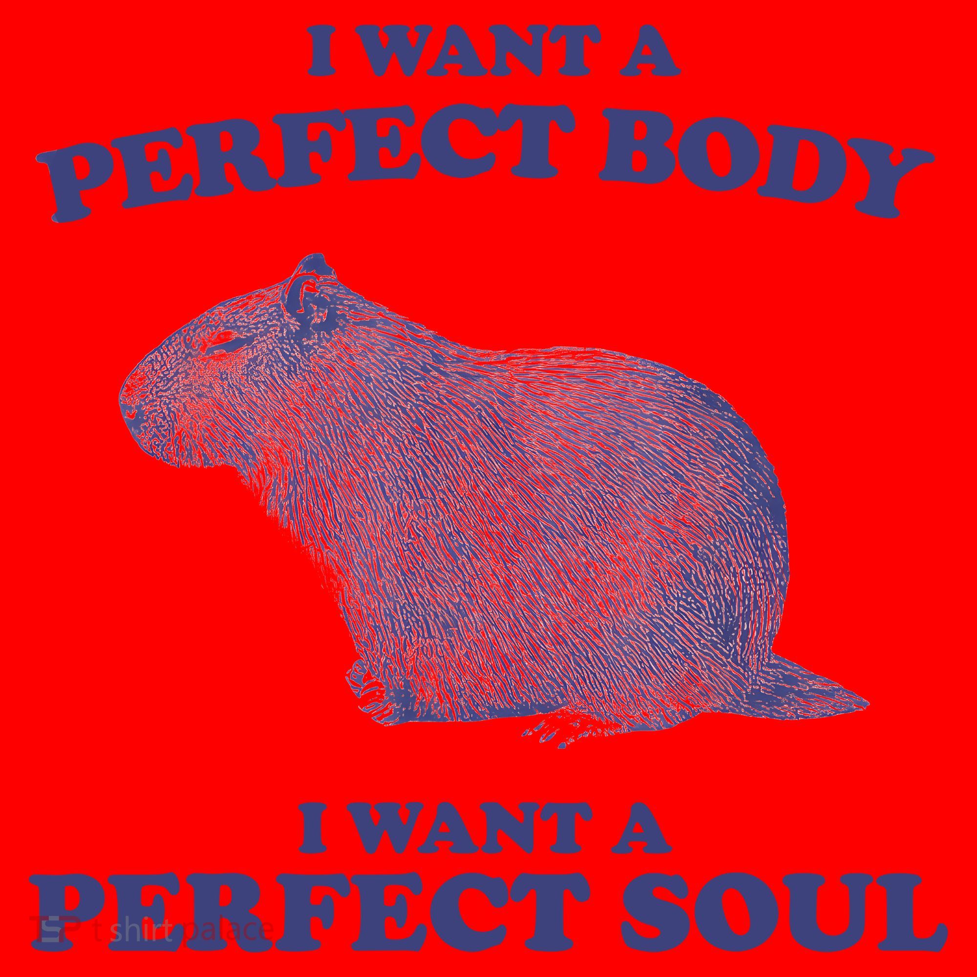 Capybara I Want A Perfect Body I Want A Perfect Soul Meme Santa Hat