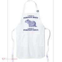 Capybara I Want A Perfect Body I Want A Perfect Soul Meme Apron thumb 0