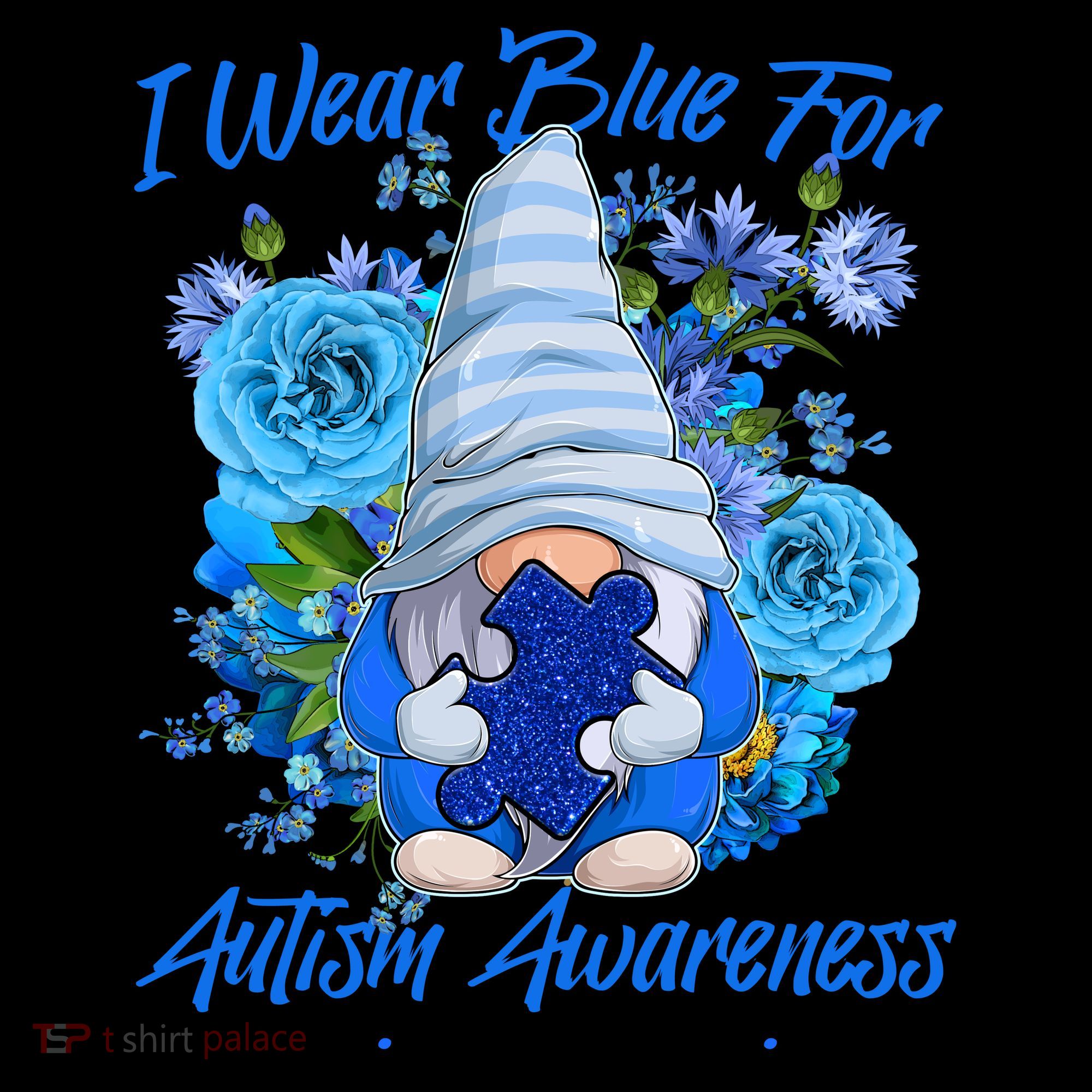 Cool I Wear Blue For Autism Awareness Accept Understand Love Flower Gnome Coffee Mug