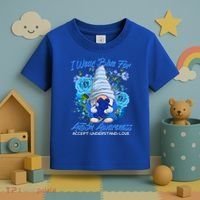 Cool I Wear Blue For Autism Awareness Accept Understand Love Flower Gnome Toddler T-Shirt thumb 3