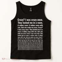 Crazy I Was Crazy Once Meme Tank Top thumb 2