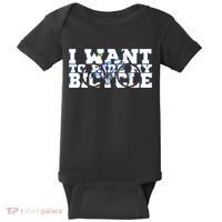 Cycling I Want To Ride My Bicycle Baby Bodysuit thumb 0