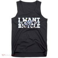 Cycling I Want To Ride My Bicycle Tank Top thumb 0