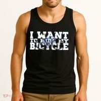 Cycling I Want To Ride My Bicycle Tank Top thumb 3