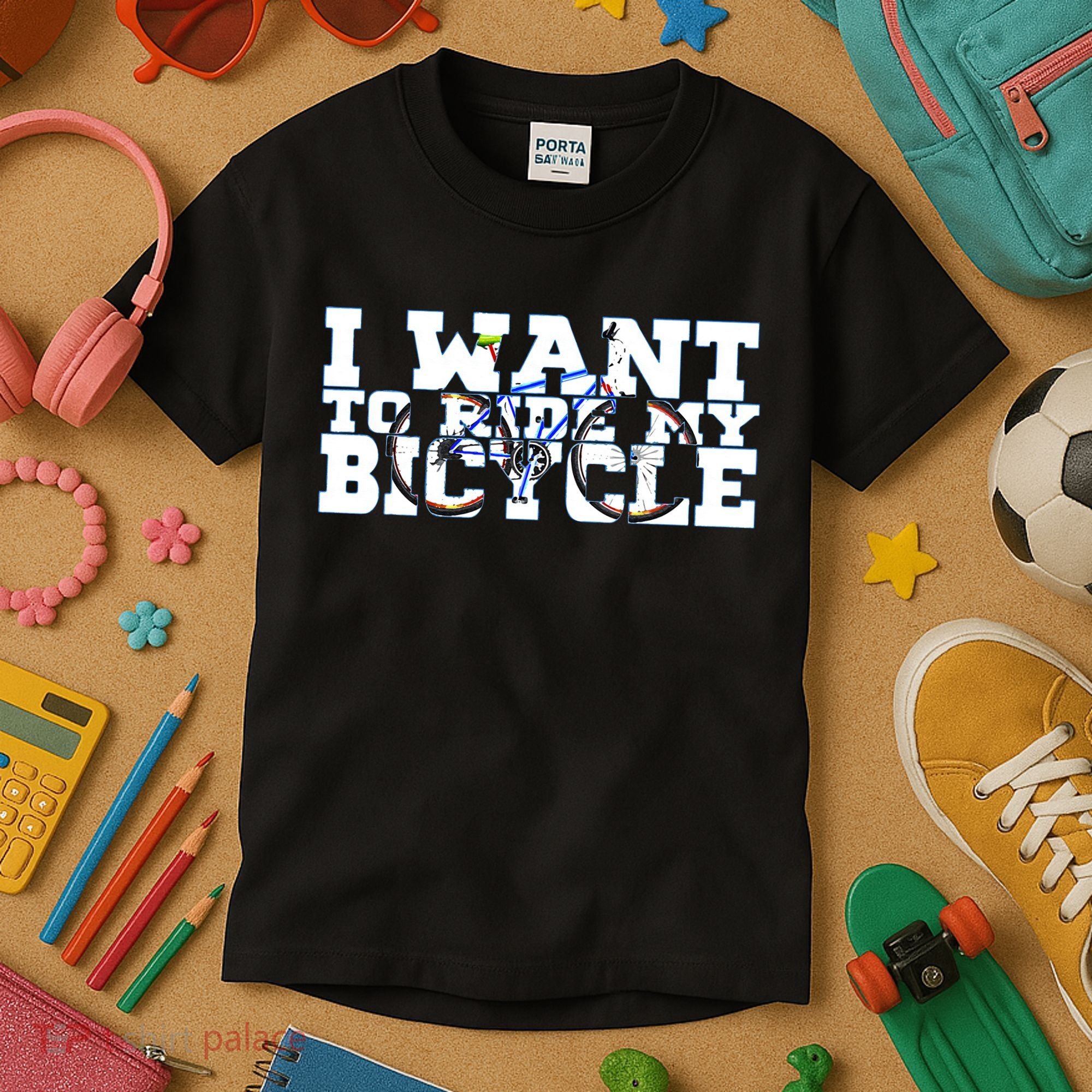 Cycling I Want To Ride My Bicycle Kids T-Shirt