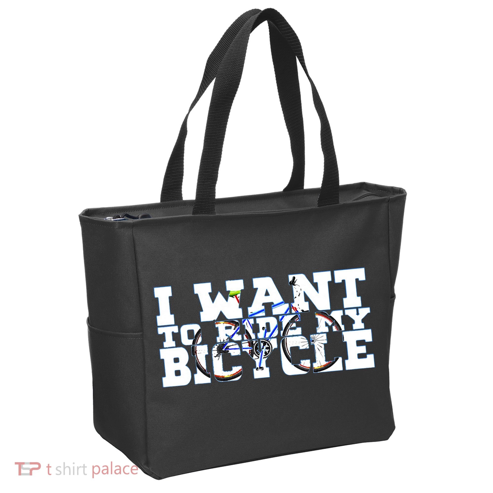 Cycling I Want To Ride My Bicycle Tote Bag