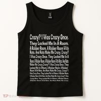 Crazy I Was Crazy Once Meme Tank Top thumb 2