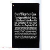 Crazy I Was Crazy Once Meme Golf Towel thumb 0