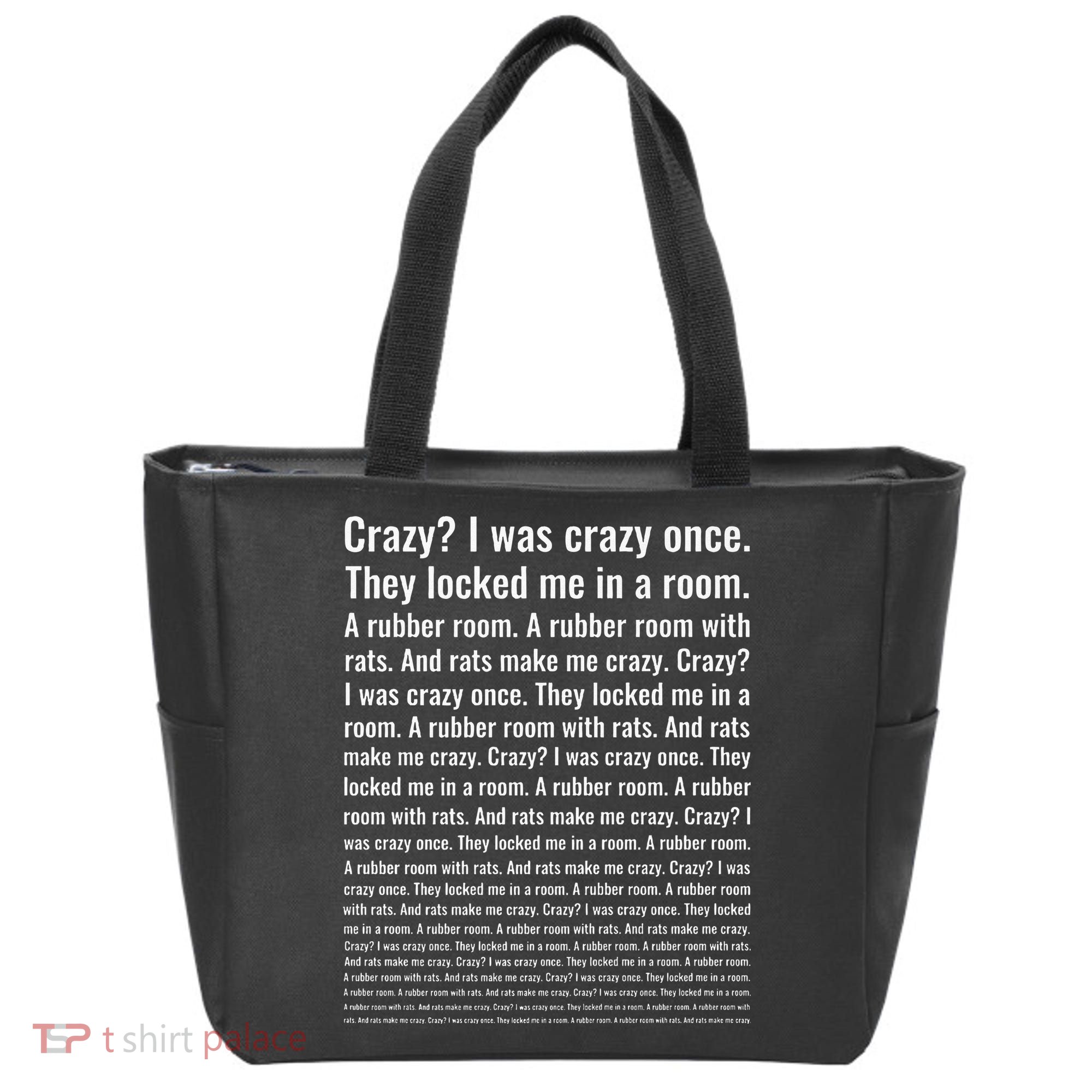 Crazy I Was Crazy Once Funny Trending Meme Tote Bag