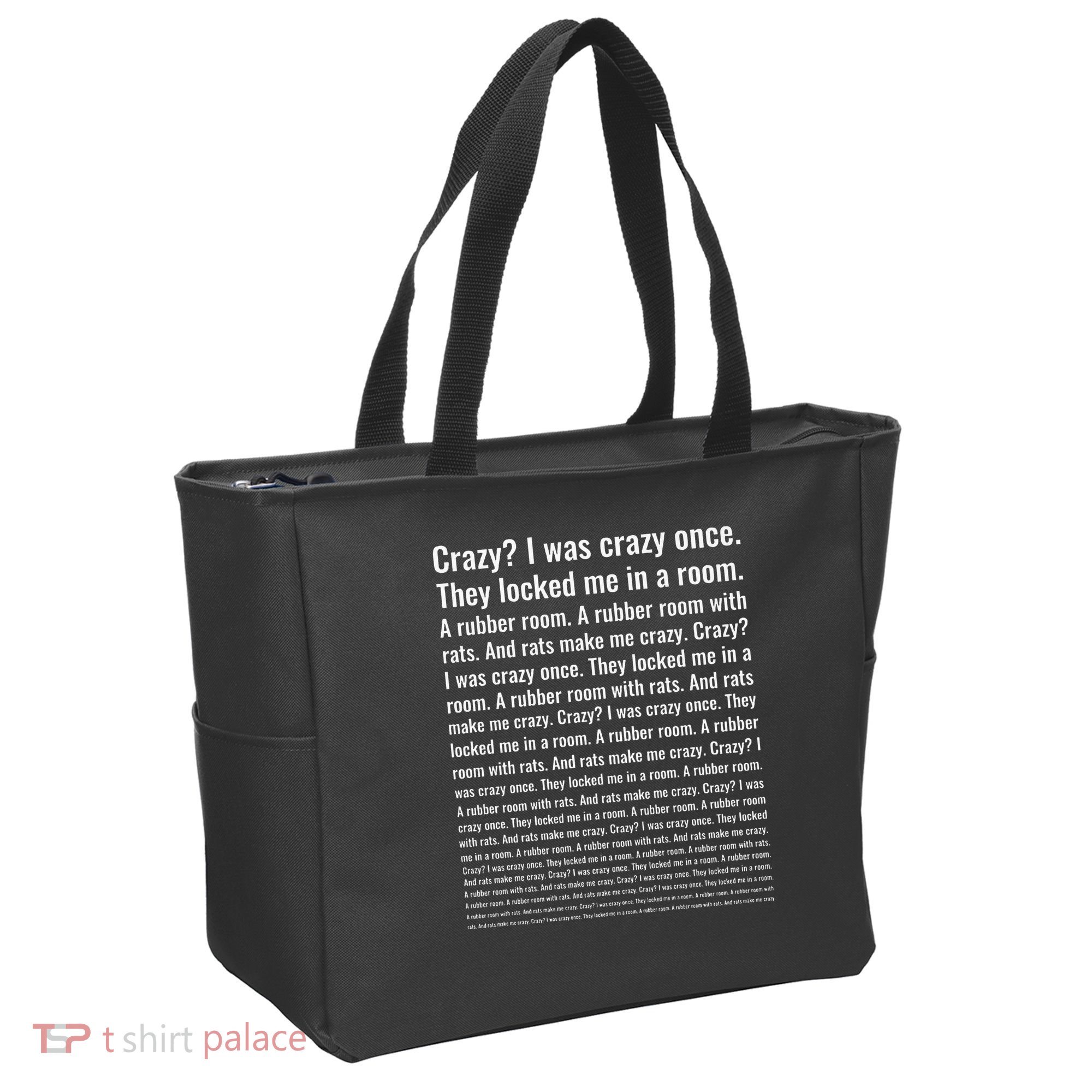 Crazy I Was Crazy Once Funny Trending Meme Tote Bag