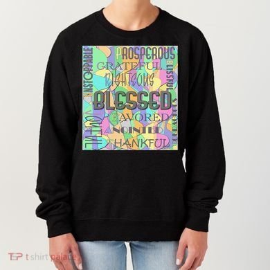 Christian Inspirational Word Collage Women's Sweatshirt