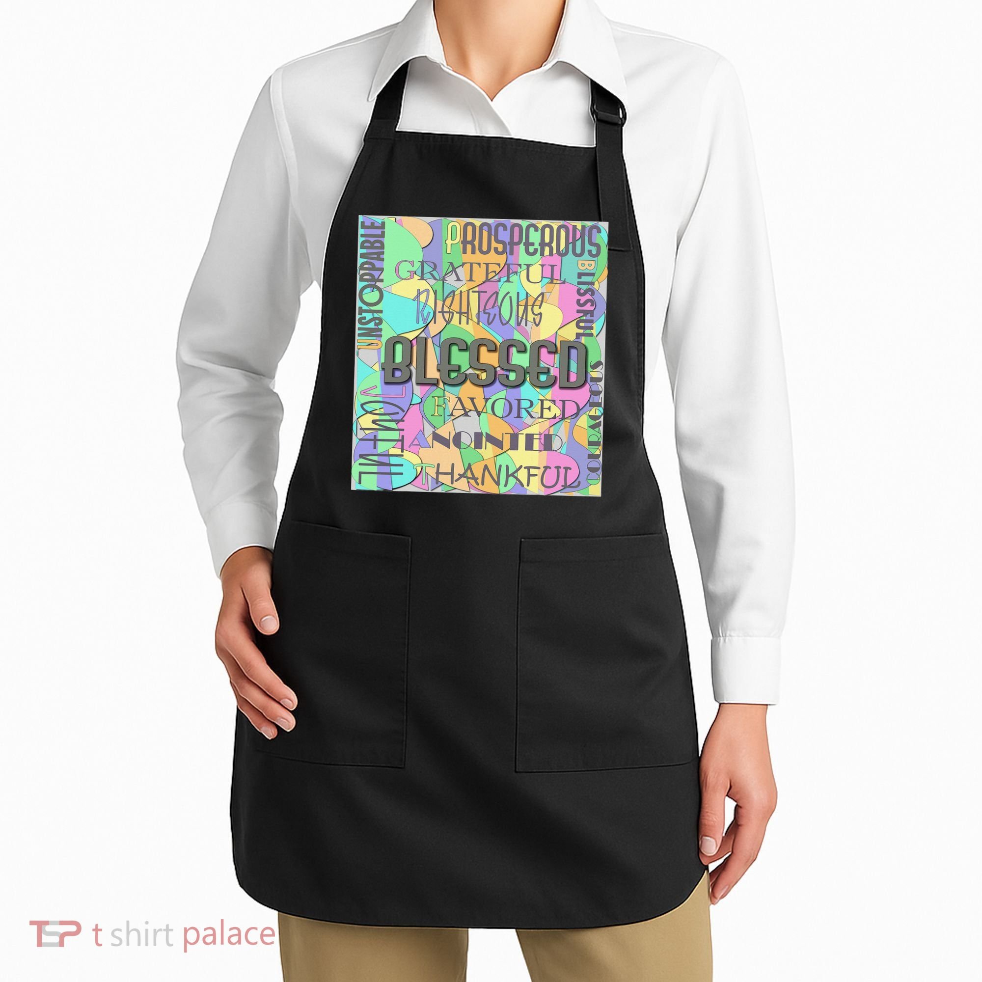 Christian Inspirational Word Collage Apron