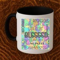 Christian Inspirational Word Collage Coffee Mug thumb 2
