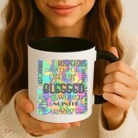 Christian Inspirational Word Collage Coffee Mug thumb 3