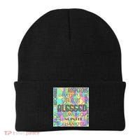 Christian Inspirational Word Collage Beanie thumb 0