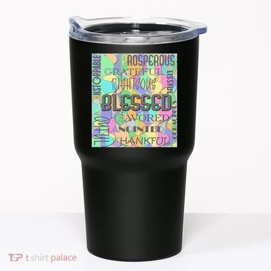 Christian Inspirational Word Collage Tumbler