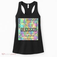 Christian Inspirational Word Collage Women's Tank Top thumb 0